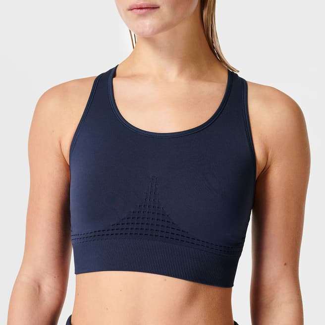 Sweaty Betty BLUE Stamina Sports Bra - Navy Blue