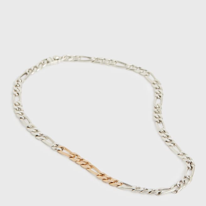 AllSaints Silver Mix Link Necklace