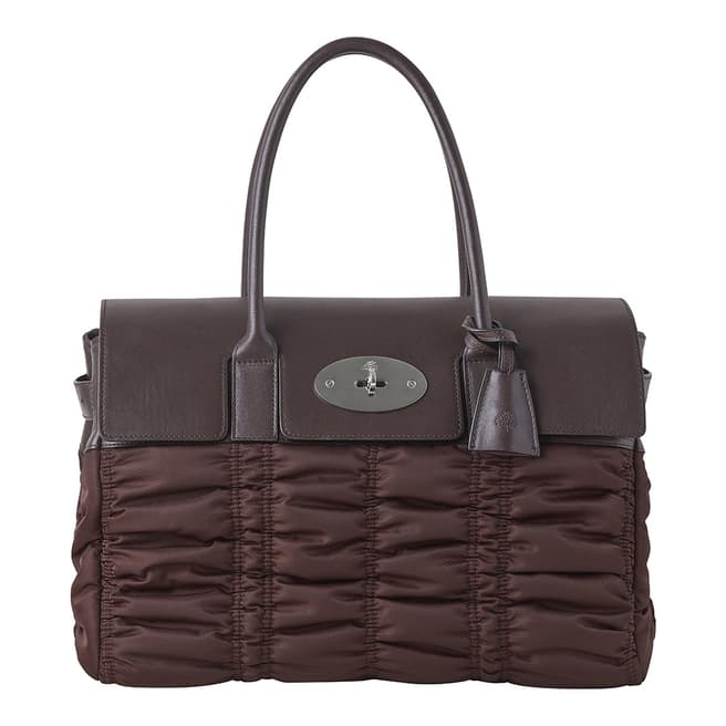 Mulberry Oxblood Bayswater Ruched Nylon Bag