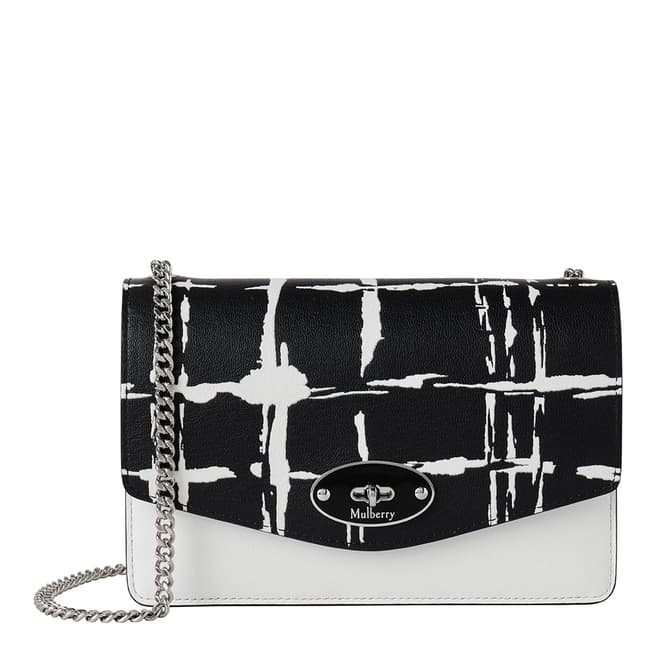 Mulberry Black White Small Printed Check Darley Bag