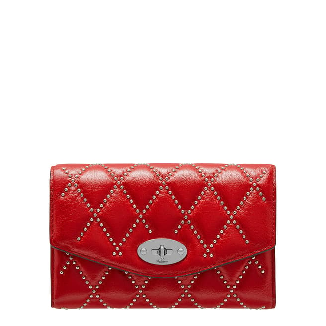 Mulberry Scarlet Medium Darley Shiny Wallet 