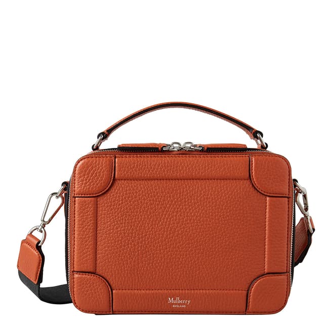 Mulberry Rust Orange Belgrave Heavy Grain Leather Messenger 