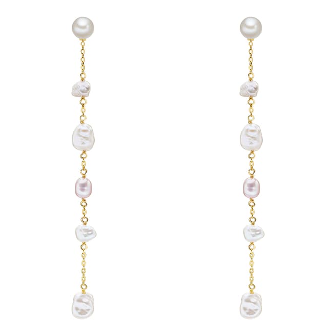 The Pacific Pearl Company Gold Pearl Drop Earring