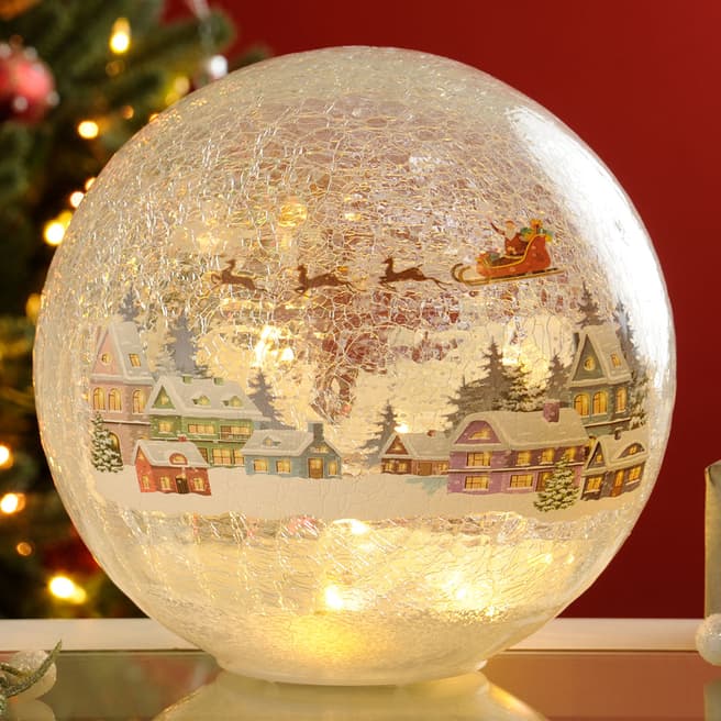 Festive Twinkling Crackle Effect Village Ball