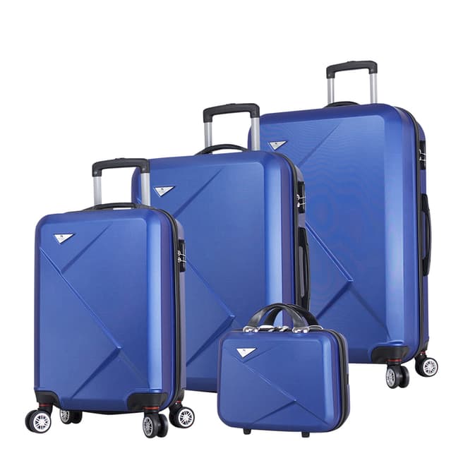 MyValice Blue 4 Piece Suitcase Set