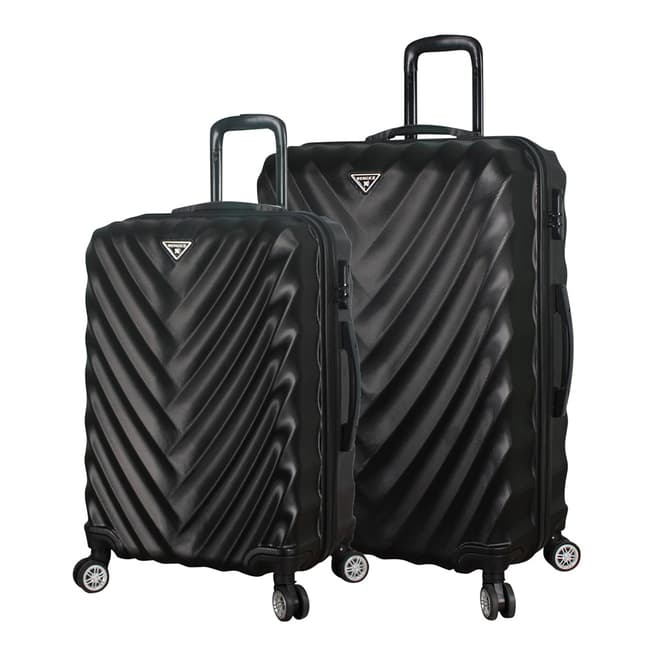 MyValice Black Medium/ Large Suitcase Set 2 Piece