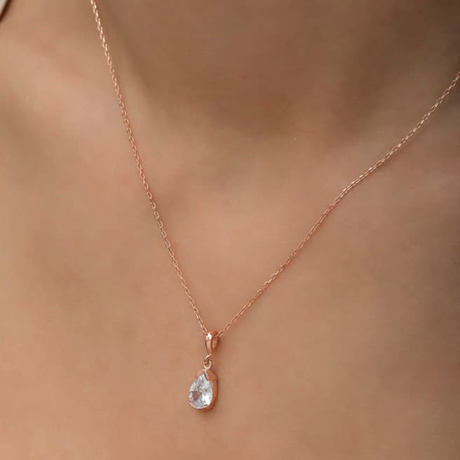 Heliophilia Rose Gold Teardrop Necklace