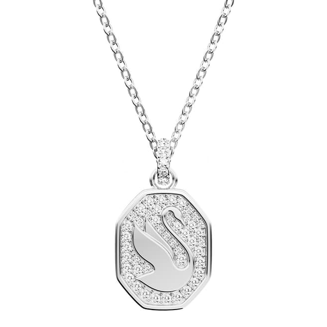 SWAROVSKI White Crystal Signum Octagonal Pendant Necklace