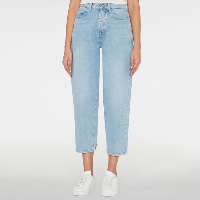 7 For All Mankind Light Blue Dylan Tapered Stretch Jeans