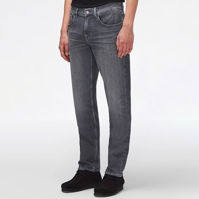 7 For All Mankind Washed Black Slimmy Stretch Jeans