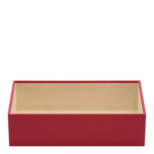 WOLF Red Leather Vault Deep Tray 4"