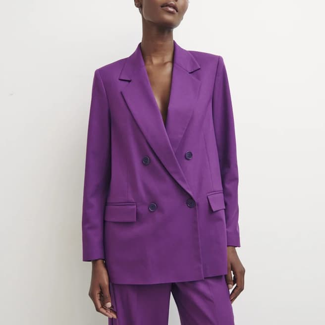 Nobody's Child Purple Beth Double Breasted Blazer