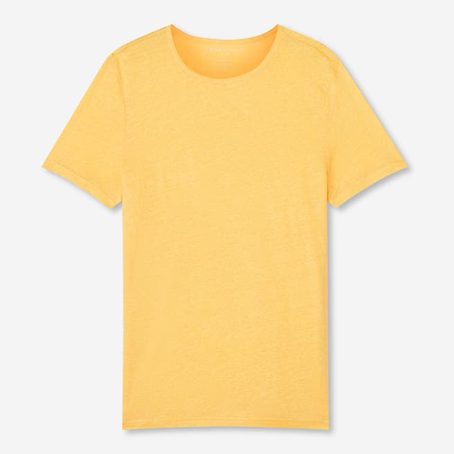 DEREK ROSE Yellow Jordan 3 Linen Tshirt