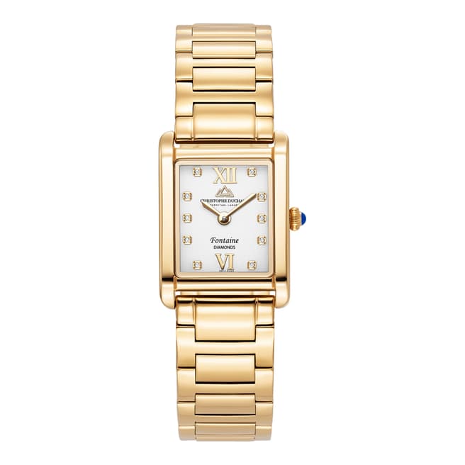 Christophe-Duchamp Women's Fontaine  White & Gold Watch 21mm