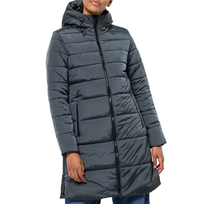 Jack Wolfskin Navy Eisbach Weather Resist Coat