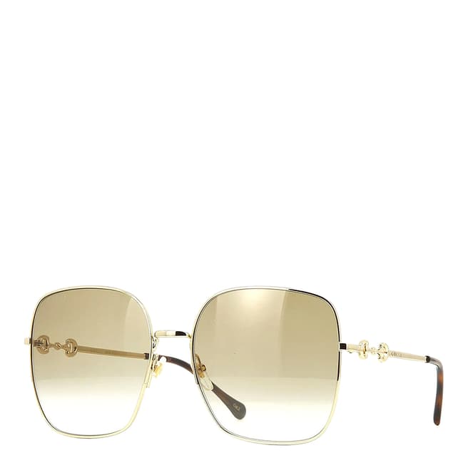 Gucci Women's Brown & Gold Gucci Sunglasses 61mm