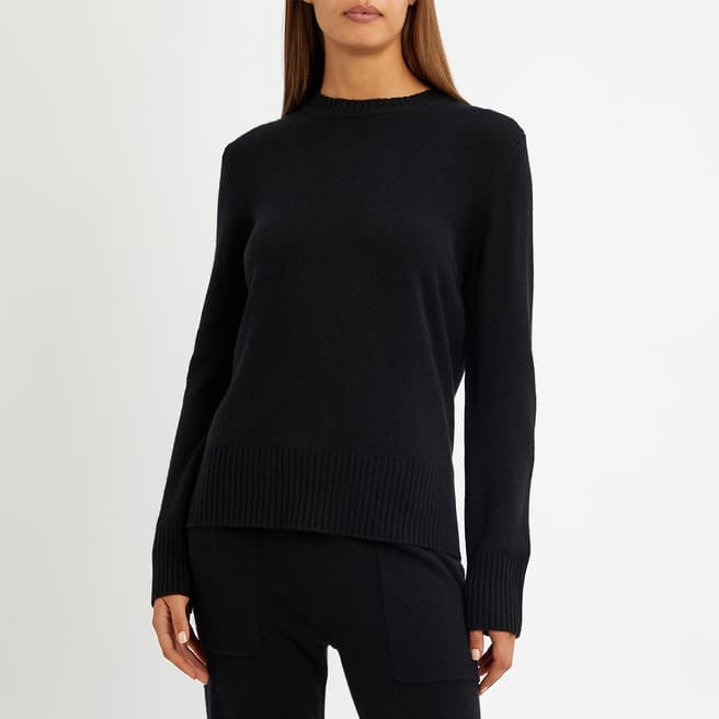 N°· Eleven Black Cashmere Blend Round Neck Jumper