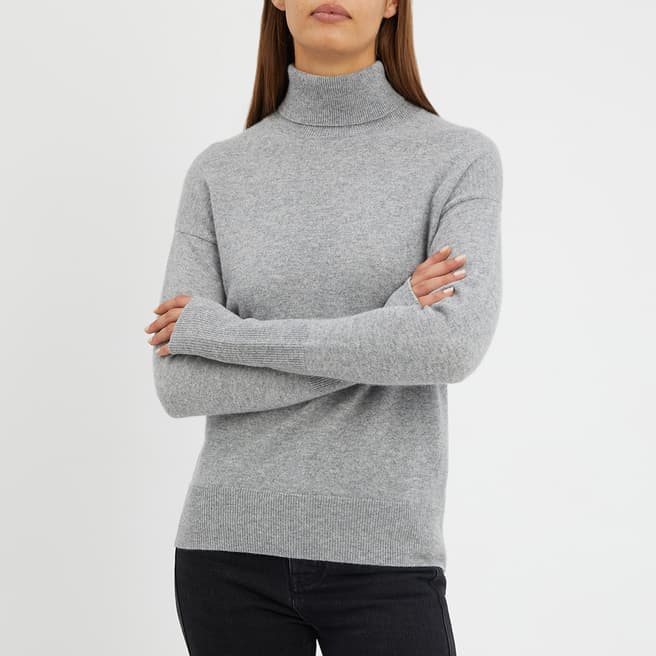 N°· Eleven Grey Cashmere Polo Neck Jumper