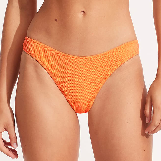 Seafolly Orange High Cut Bikini Bottoms 