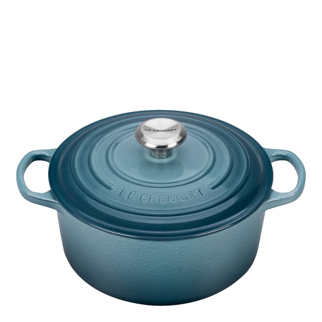 Le Creuset Marine Round Cast Iron Casserole 24cm