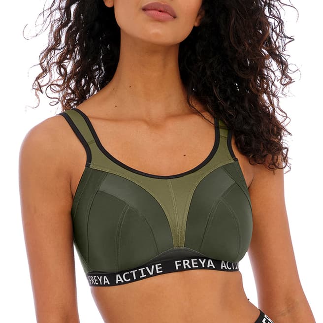 Freya Khaki Dynamic Non Wired Sports Bra