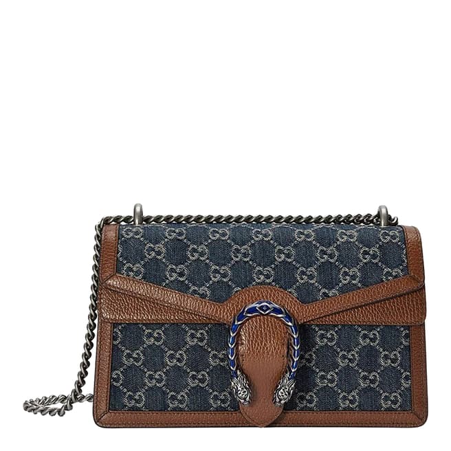 Gucci Gucci Blue/Brown Super Mini Dionysus Shoulder Bag