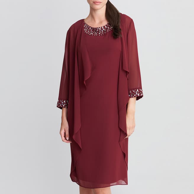 Gina Bacconi Cranberry Joseline Jacket & Dress