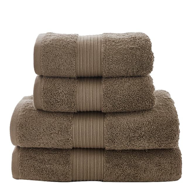 The Lyndon Company Bliss Pima Pair of Bath Towels, Walnut