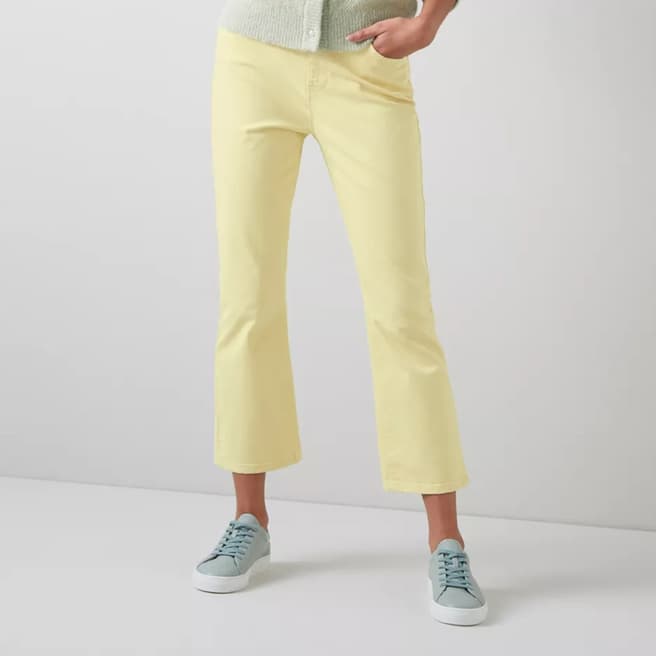 L K Bennett Yellow Lydia Straight Stretch Jeans