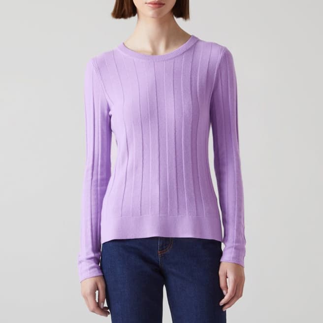 L K Bennett Lilac Ali Wool Blend Top