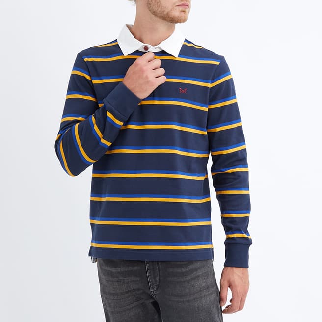 Crew Clothing Multi Striped Long Sleeve Rugby Shirt