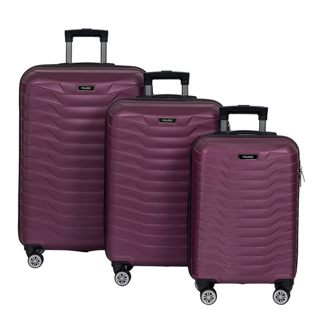 Polina Damson Set Of 3 Suitcases