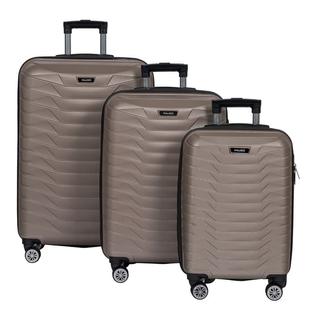 Polina Gold Set Of 3 Suitcases