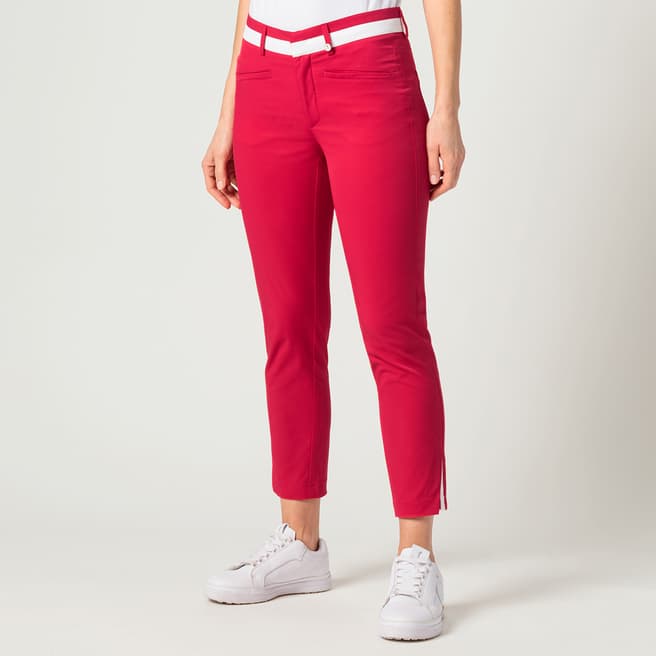 GOLFINO  Red Moving Forward Capri Stretch Trousers