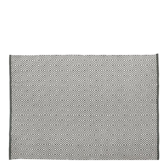 Hug Rug Woven Diamond 120x170cm Rug, Warm Grey