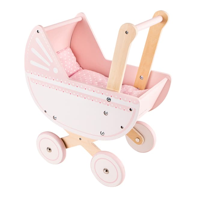 New Classic Toys Doll pram including bedding - pink