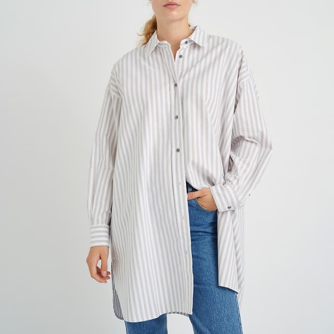 Inwear Grey Stripe Akira Cotton Shirt