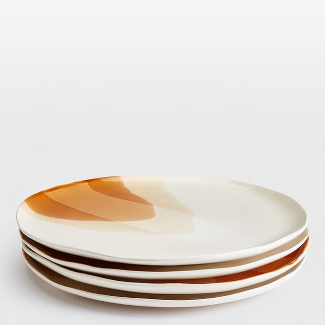 Soho Home Set of 4 Rust Delano Dinner Plates