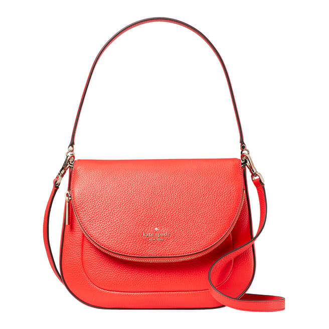 Kate Spade Geranium Leila Medium Flap Shoulder Bag 