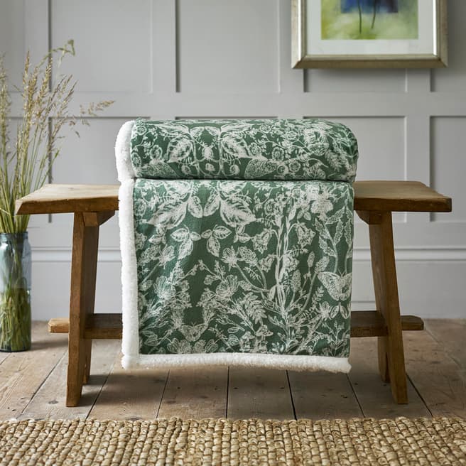 Deyongs Secret Garden Throw 140x180cm, Green