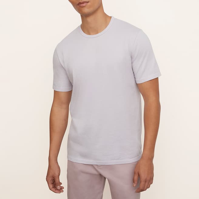 Vince Grey Short Sleeve Crew Neck Cotton T-Shirt