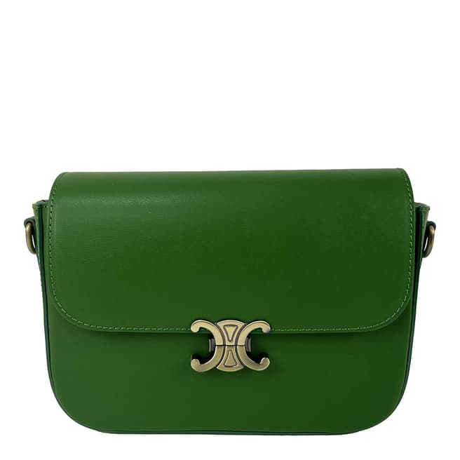 Bella Blanco Green Leather Crossbody