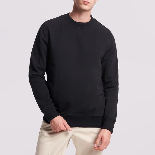 Duchamp Black Terry Cotton Sweatshirt