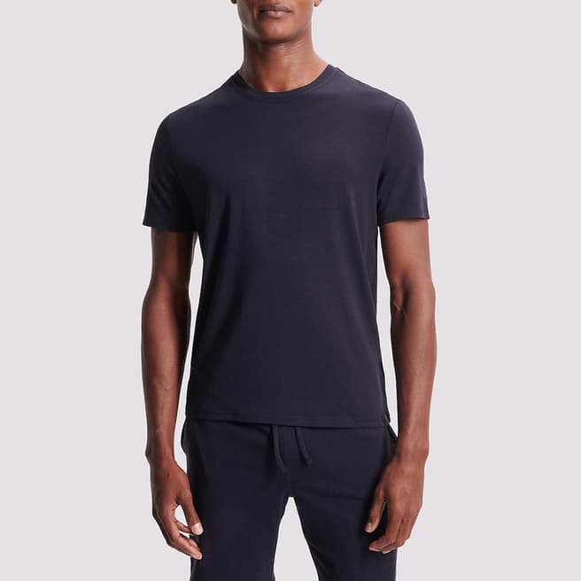 Duchamp Navy Relaxed Cotton Blend Top