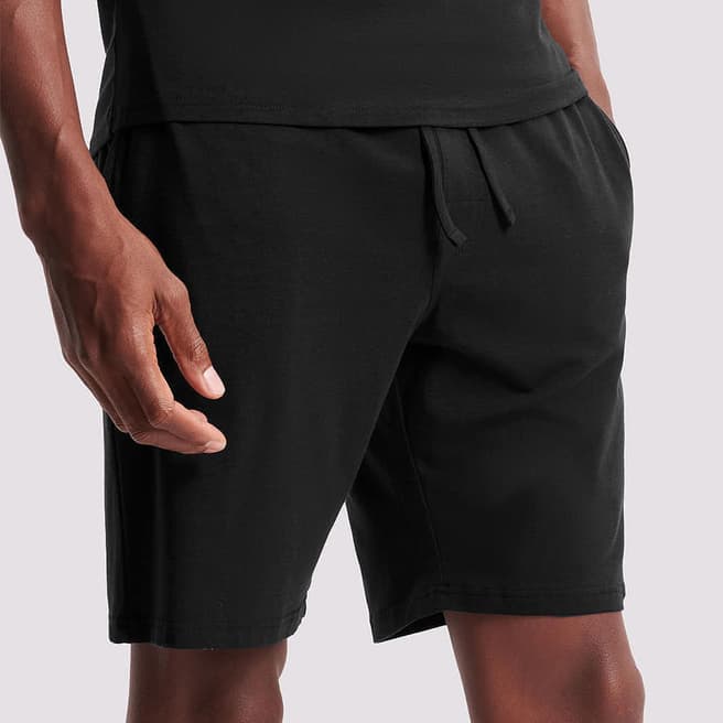 Duchamp Black Cotton Blend Shorts