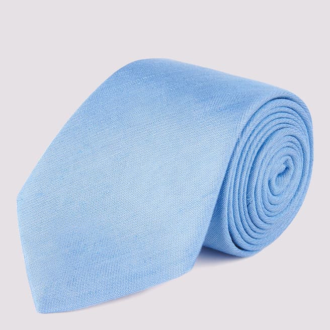 Duchamp Light Blue Silk Blend Tie