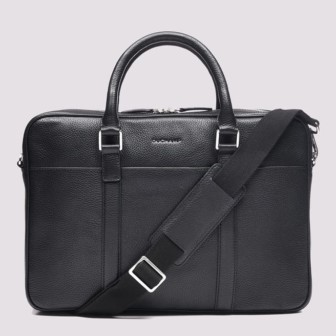 Duchamp Black Leather Briefcase