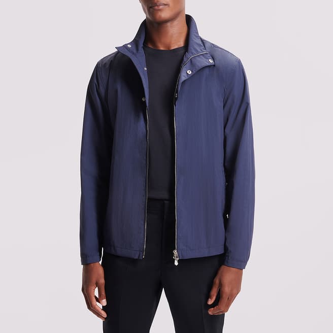 Duchamp Dark Blue Zipped Windbreaker