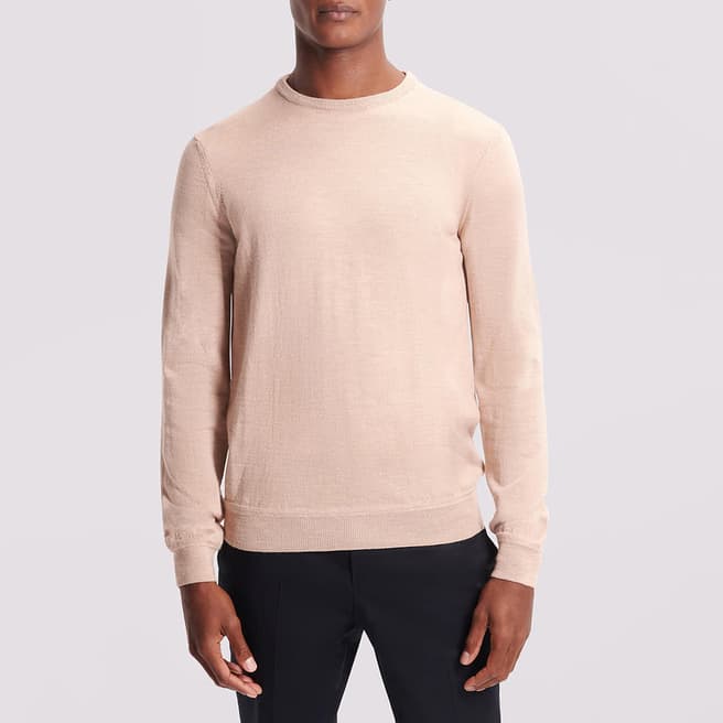 Duchamp Sand Crew Neck Merino Wool Jumper