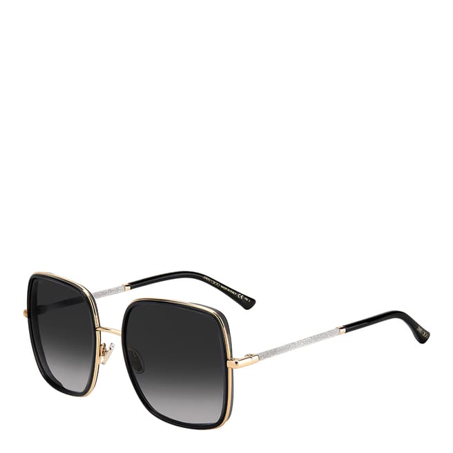 Jimmy Choo Gold Grey Square Sunglasses